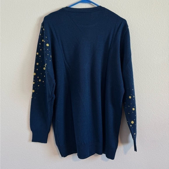 Mondi Women’s Vintage Navy Blue & Gold Wool Sweater Size 42 - Picture 5 of 9